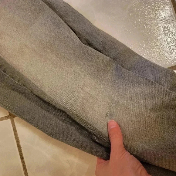 MOTHER Swooner Supermoon Stripe Skinny High Rise Jeans Grey Stretch - Picture 13 of 13